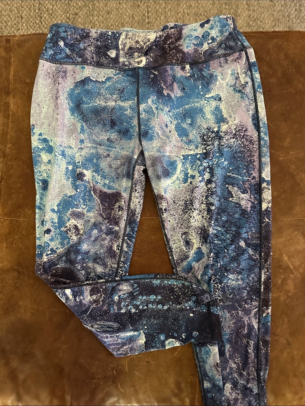 Sweaty Betty Blue Purple Marble Print Leggings